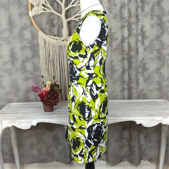 Ronni Nicole green abstract rose shift dress - Picture 5 of 11